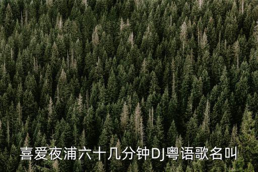 喜愛夜浦六十幾分鐘DJ粵語歌名叫