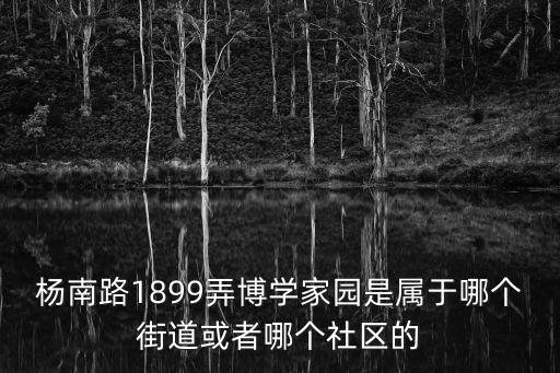 博學(xué)家園，楊南路1899弄博學(xué)家園是屬于哪個街道或者哪個社區(qū)的