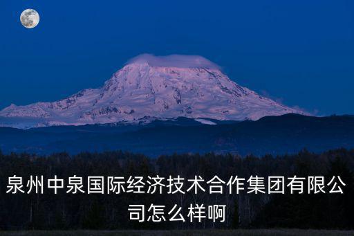 中泉，泉州中泉國(guó)際經(jīng)濟(jì)技術(shù)合作集團(tuán)有限公司怎么樣啊