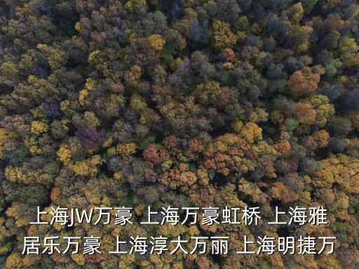 上海JW萬豪 上海萬豪虹橋 上海雅居樂萬豪 上海淳大萬麗 上海明捷萬