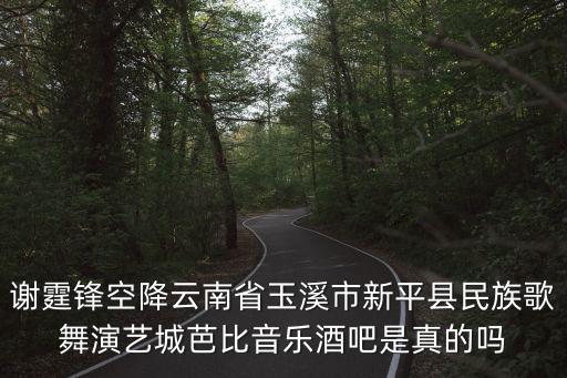 謝霆鋒空降云南省玉溪市新平縣民族歌舞演藝城芭比音樂(lè)酒吧是真的嗎