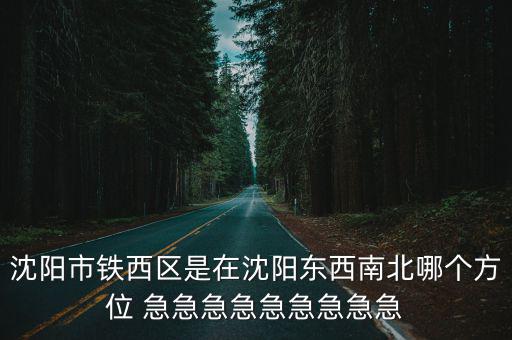 鐵西區(qū)屬于哪個市，沈陽市鐵西區(qū)是在沈陽東西南北哪個方位 急急急急急急急急急