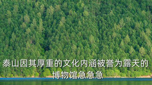 泰山因其厚重的文化內涵被譽為露天的  博物館急急急