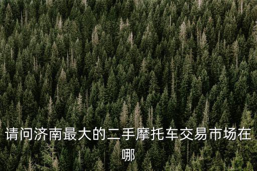 請問濟南最大的二手摩托車交易市場在哪