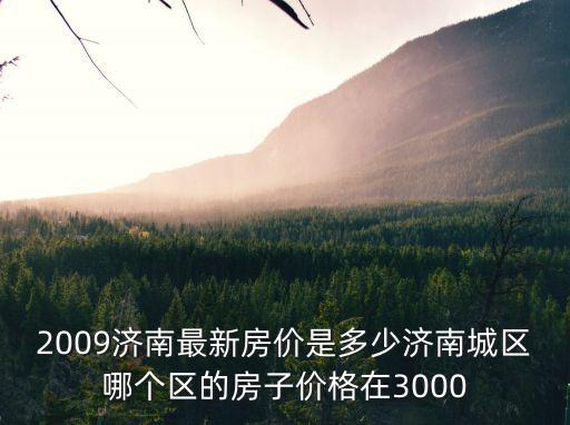 濟南最新房價，山東濟南房價大概多少錢