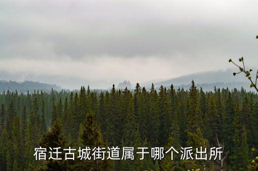 宿遷古城街道屬于哪個派出所