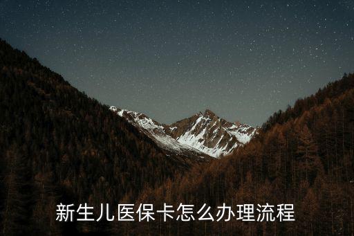 新生兒醫保卡怎么辦理流程