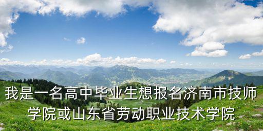 我是一名高中畢業生想報名濟南市技師學院或山東省勞動職業技術學院