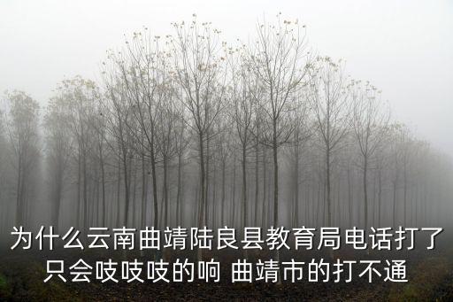 為什么云南曲靖陸良縣教育局電話打了只會吱吱吱的響 曲靖市的打不通