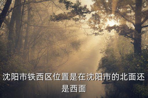 沈陽市鐵西區位置是在沈陽市的北面還是西面