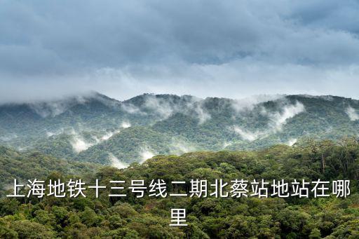 上海地鐵十三號線二期北蔡站地站在哪里
