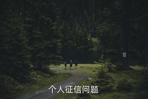 個人征信問題