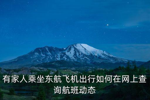 有家人乘坐東航飛機出行如何在網上查詢航班動態
