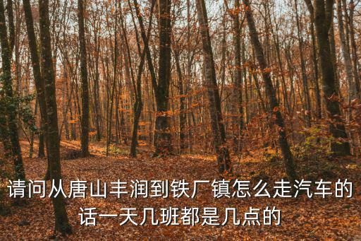 請問從唐山豐潤到鐵廠鎮(zhèn)怎么走汽車的話一天幾班都是幾點(diǎn)的