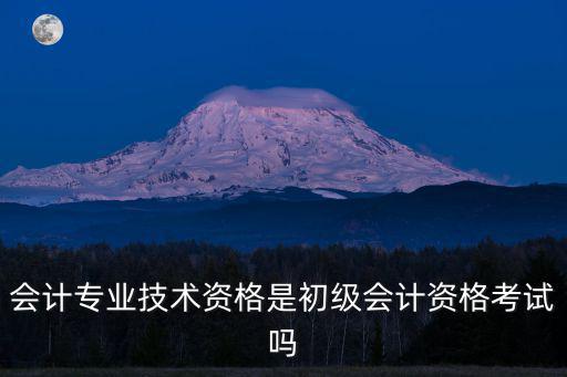 會(huì)計(jì)專業(yè)技術(shù)資格是初級(jí)會(huì)計(jì)資格考試嗎