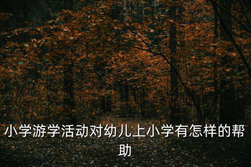 游學(xué)活動，小學(xué)游學(xué)活動對幼兒上小學(xué)有怎樣的幫助