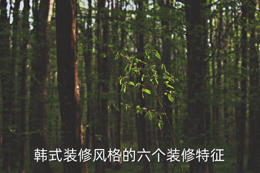 韓式裝修風格的六個裝修特征