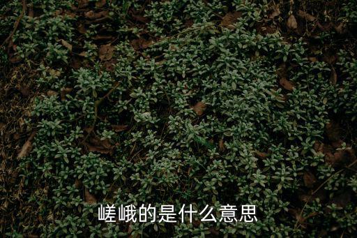 嵯峨的是什么意思