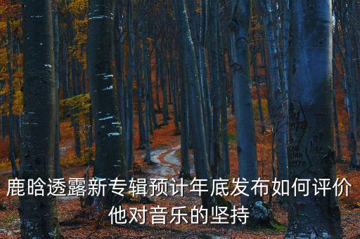 鹿晗透露新專輯預(yù)計(jì)年底發(fā)布如何評(píng)價(jià)他對(duì)音樂的堅(jiān)持