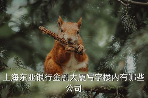 上海東亞銀行金融大廈寫字樓內有哪些公司