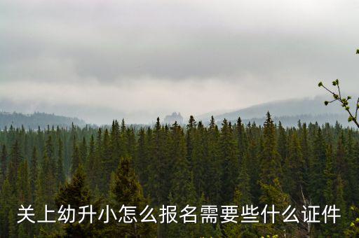 關(guān)上幼升小怎么報名需要些什么證件