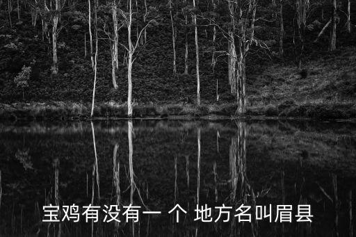 寶雞眉縣，眉縣是那個市的