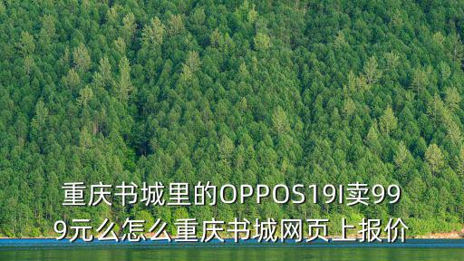重慶書城里的OPPOS19I賣999元么怎么重慶書城網(wǎng)頁上報(bào)價(jià)