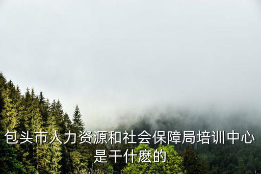 包頭市人力資源和社會(huì)保障局培訓(xùn)中心是干什麼的