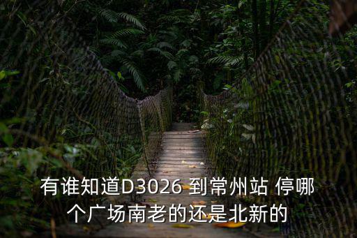 有誰知道D3026 到常州站 停哪個廣場南老的還是北新的