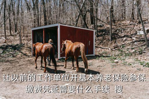 讓以前的工作單位開基本養(yǎng)老保險參保繳費(fèi)憑證需要什么手續(xù)  搜