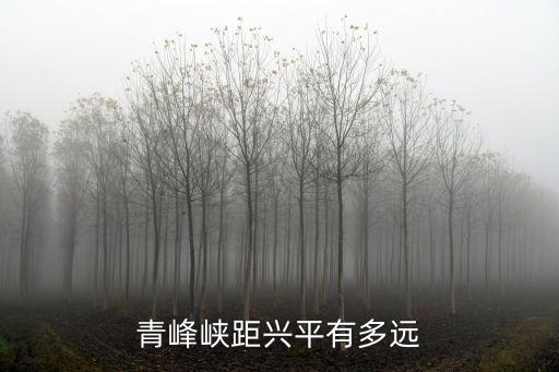 青峰峽距興平有多遠