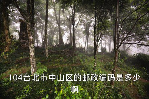 104臺北市中山區的郵政編碼是多少啊