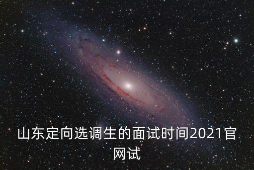 山東定向選調生的面試時間2021官網試