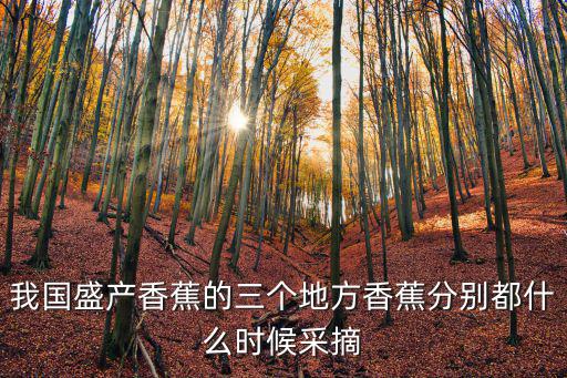 我國盛產(chǎn)香蕉的三個(gè)地方香蕉分別都什么時(shí)候采摘