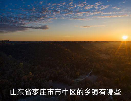 山東省棗莊市市中區的鄉鎮有哪些
