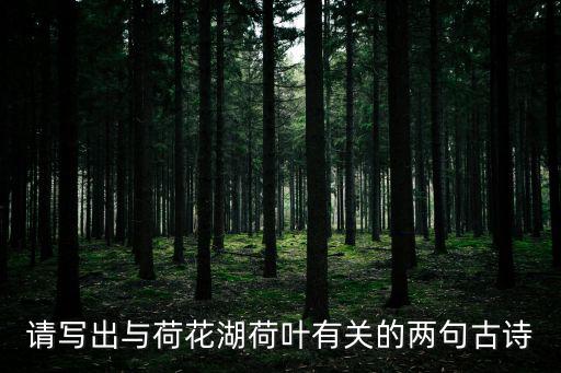請寫出與荷花湖荷葉有關的兩句古詩