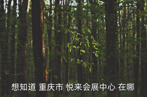 想知道 重慶市 悅來會展中心 在哪