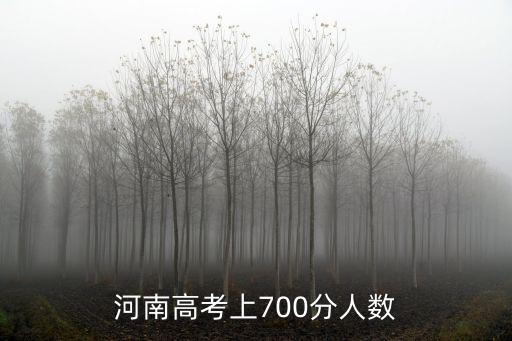 河南高考上700分人數(shù)