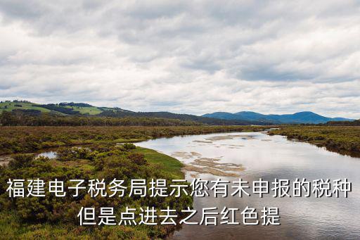 福建電子稅務局提示您有未申報的稅種但是點進去之后紅色提
