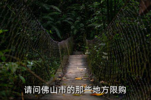 請問佛山市的那些地方限購