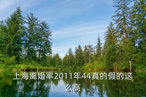 上海離婚率，為什么上海離婚率高達百分四十七