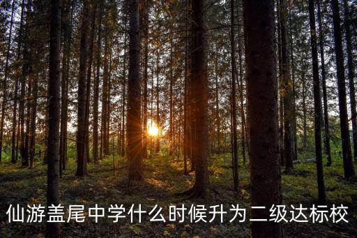 仙游蓋尾中學(xué)什么時候升為二級達(dá)標(biāo)校