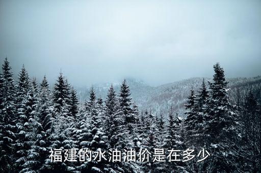福建的水油油價是在多少
