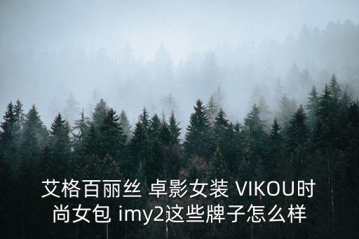 艾格百麗絲 卓影女裝 VIKOU時尚女包 imy2這些牌子怎么樣