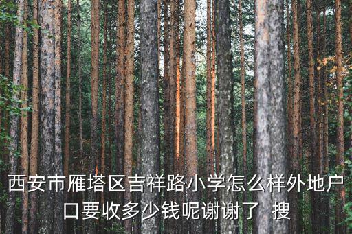 西安市雁塔區吉祥路小學怎么樣外地戶口要收多少錢呢謝謝了  搜