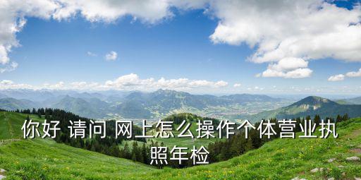 你好 請(qǐng)問 網(wǎng)上怎么操作個(gè)體營業(yè)執(zhí)照年檢