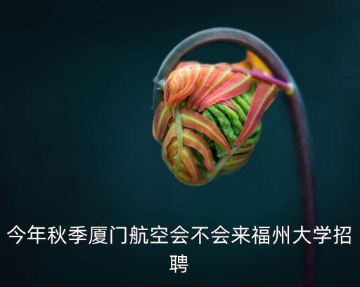 福州大學招聘，今年秋季廈門航空會不會來福州大學招聘
