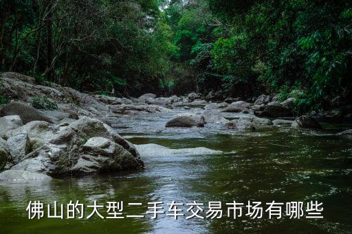 佛山的大型二手車交易市場有哪些