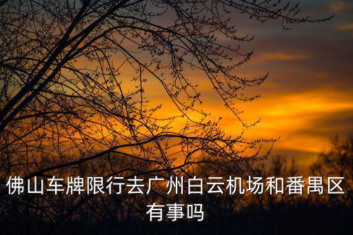 佛山限行，佛山車(chē)牌限行去廣州白云機(jī)場(chǎng)和番禺區(qū)有事嗎
