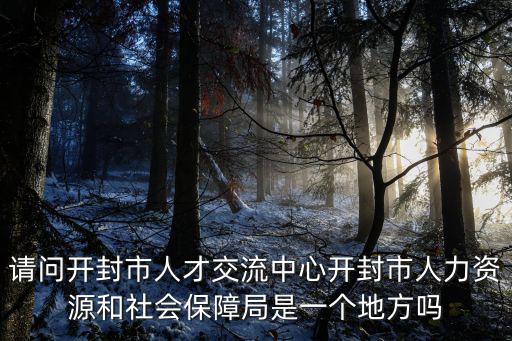 請問開封市人才交流中心開封市人力資源和社會(huì)保障局是一個(gè)地方嗎